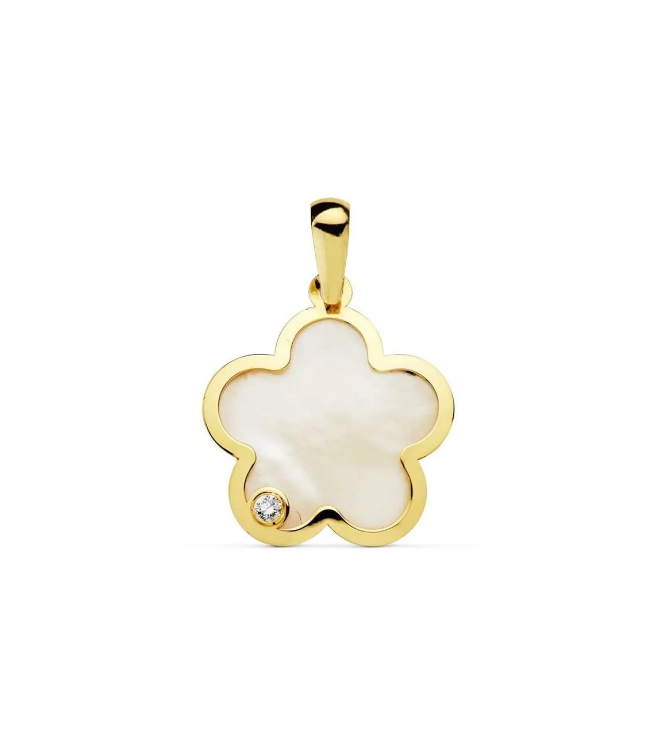Colgante Oro Amarillo 18K Flor De Nacar<Alda Joyeros Best Sale