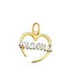Colgante Oro Bicolor 18K Corazon Mama<Alda Joyeros Store