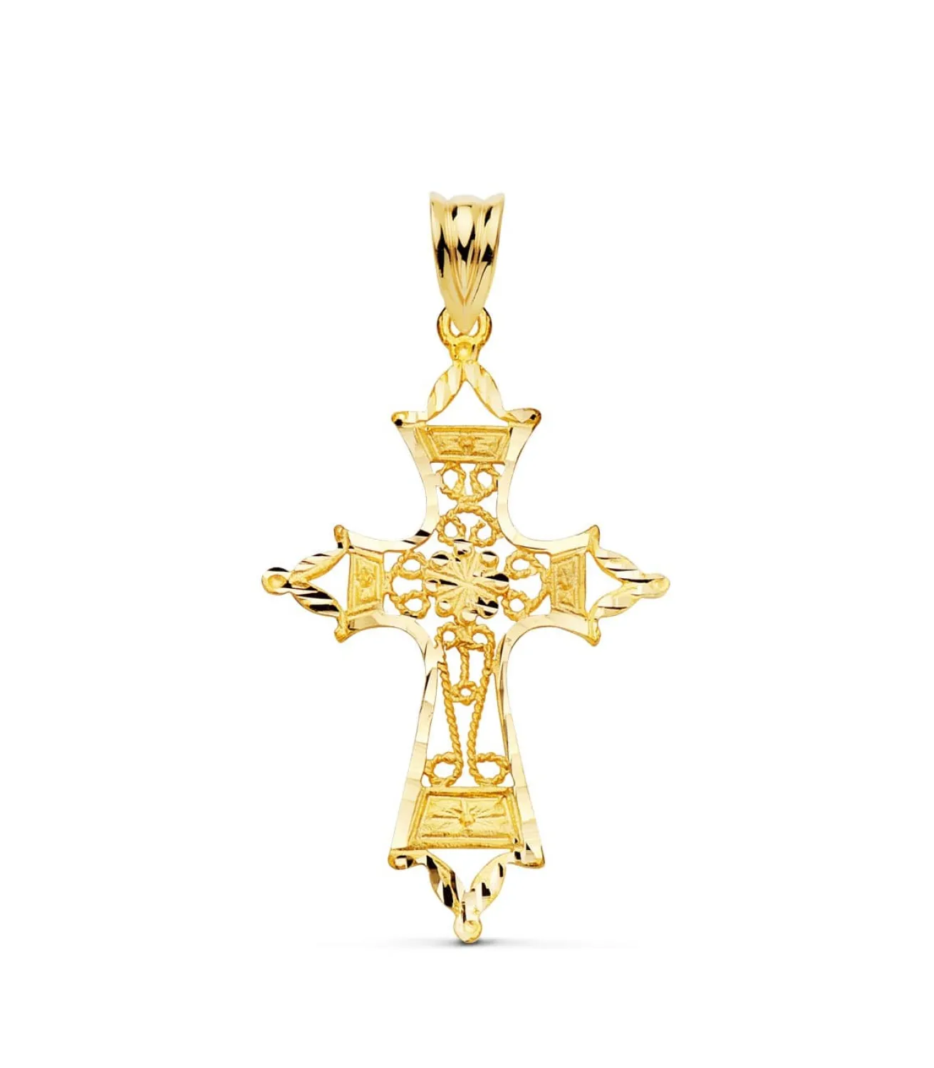 Colgante Oro 18K Cruz Filigrana 37 Mm<Alda Joyeros Best Sale