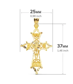 Colgante Oro 18K Cruz Filigrana 37 Mm<Alda Joyeros Best Sale