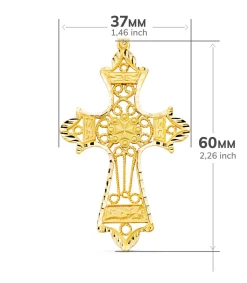 Colgante Oro 18K Cruz Filigrana 60 Mm<Alda Joyeros Flash Sale