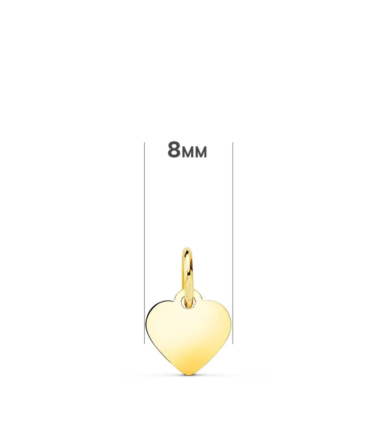 Colgante Personalizado Corazon Oro 18K 8Mm<Alda Joyeros Cheap
