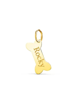 Colgante Personalizado Hueso Perro Oro 18K<Alda Joyeros Store