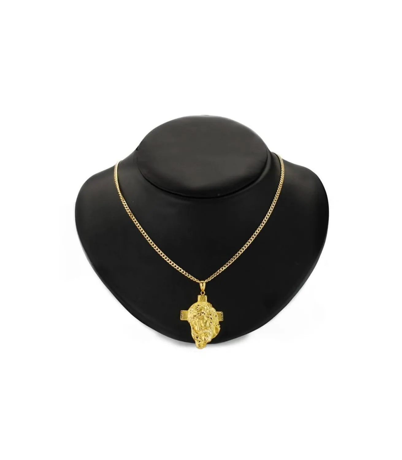 Colgante Rostro Cristo Cruz Oro 18K 40Mm<Alda Joyeros Outlet