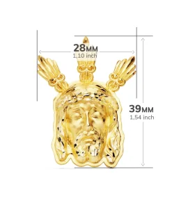 Colgante Rostro Cristo Oro 18K 39Mm Potencias<Alda Joyeros Outlet