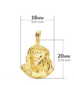 Colgante Rostro De Cristo Oro 18K 20Mm<Alda Joyeros Sale