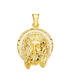 Colgante Rostro De Cristo Orla Oro 18K 29Mm<Alda Joyeros Sale