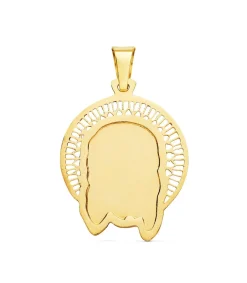 Colgante Rostro De Cristo Orla Oro 18K 29Mm<Alda Joyeros Sale