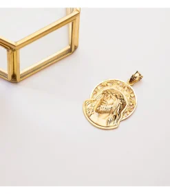 Colgante Rostro De Cristo Orla Oro 18K 32Mm<Alda Joyeros Cheap