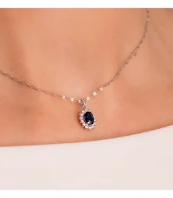 Colgante Sybil Oro 18K Zafiro Y Diamantes<Alda Joyeros Online