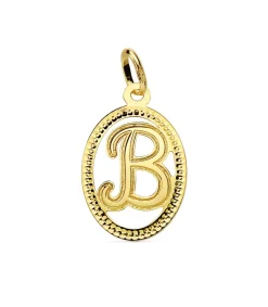 Colgante Tallado Letra B Oro Amarillo 18 K 18Mm<Alda Joyeros Outlet
