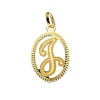 Colgante Tallado Letra J Oro Amarillo 18 K 18 Mm<Alda Joyeros New