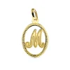 Colgante Tallado Letra M Oro Amarillo 18 K 18 Mm<Alda Joyeros Discount