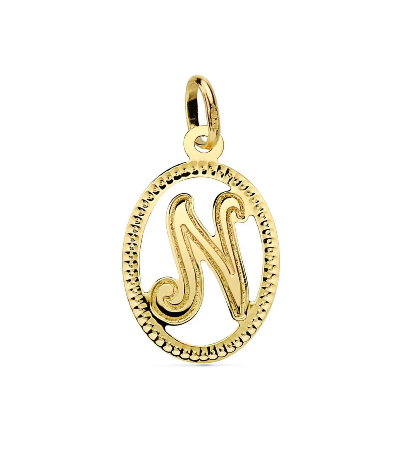 Colgante Tallado Letra N Oro Amarillo 18 K 18Mm<Alda Joyeros Flash Sale