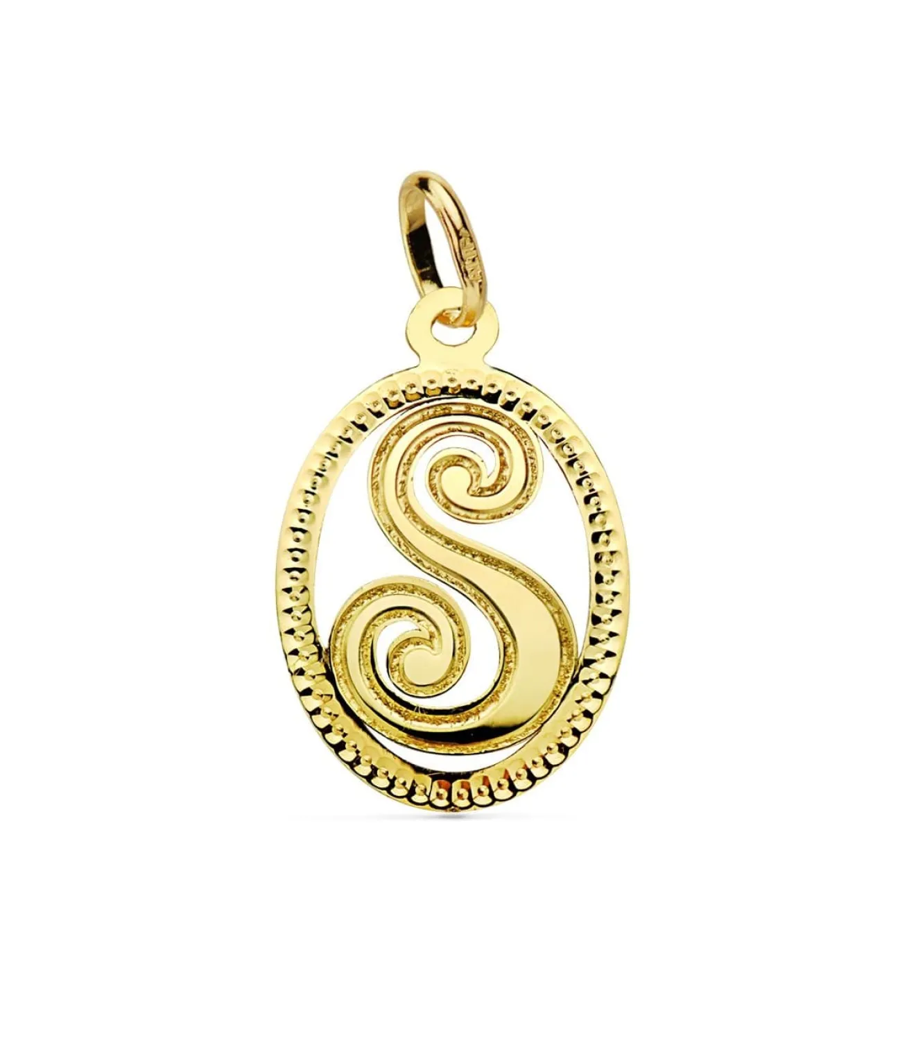 Colgante Tallado Letra S Oro Amarillo 18 K 18Mm<Alda Joyeros Fashion
