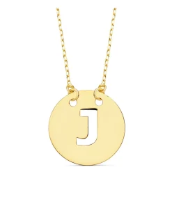 Collar Letra J Inicial Oro Amarillo 18K 42Cm<Alda Joyeros Hot