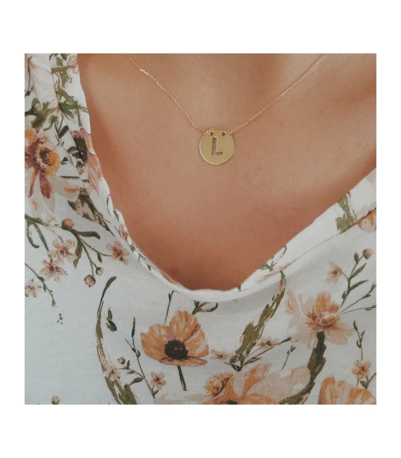 Collar Letra L Inicial Oro Amarillo 18K 42Cm<Alda Joyeros Cheap