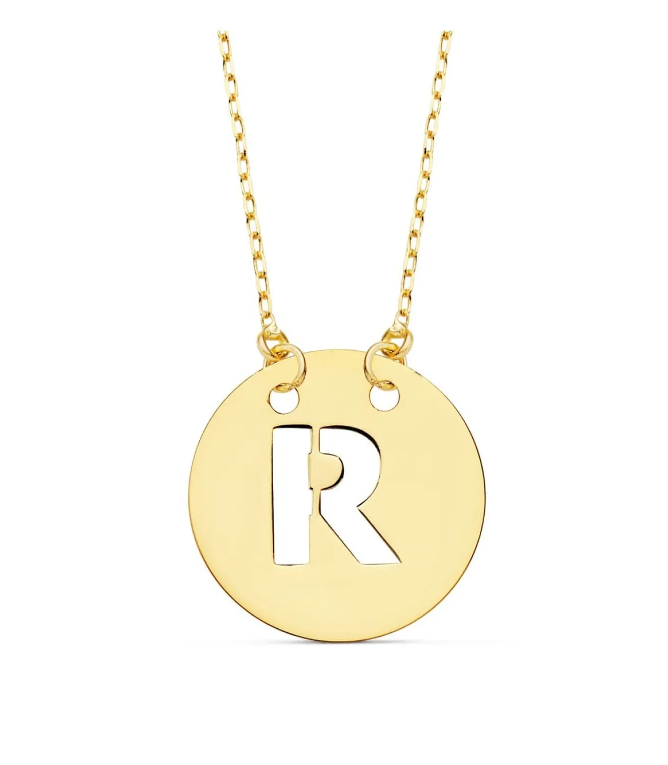 Collar Letra R Inicial Oro Amarillo 18K 42Cm<Alda Joyeros Discount