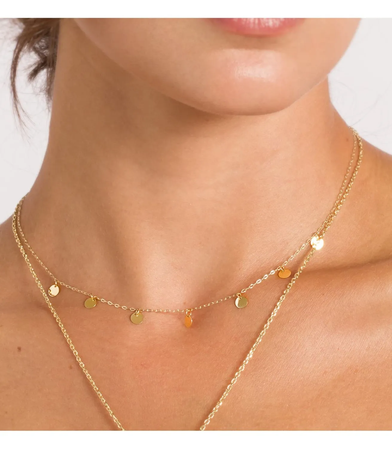 Collar Mujer Chapitas Oro Amarillo 18K 40 Cm<Alda Joyeros Clearance