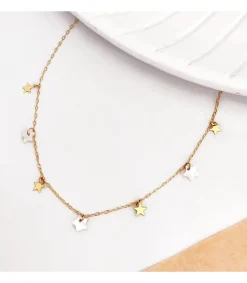 Collar Mujer Estrellitas Nacar Oro Amarillo 18K 40 Cm<Alda Joyeros Cheap