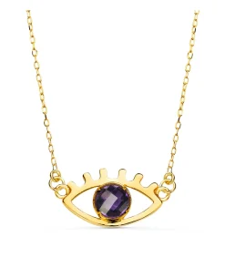Collar Ojo Turco Oro Amarillo 18K Amatista<Alda Joyeros Clearance