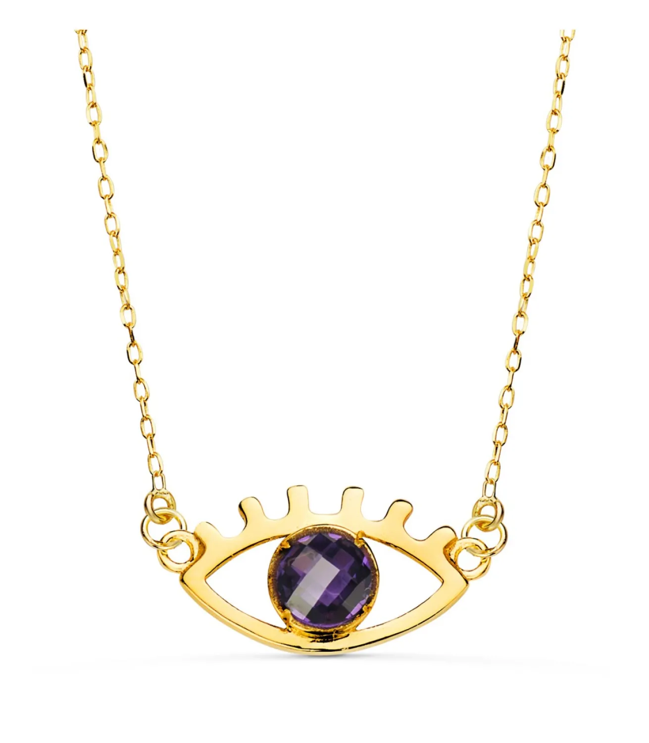 Collar Ojo Turco Oro Amarillo 18K Amatista<Alda Joyeros Clearance