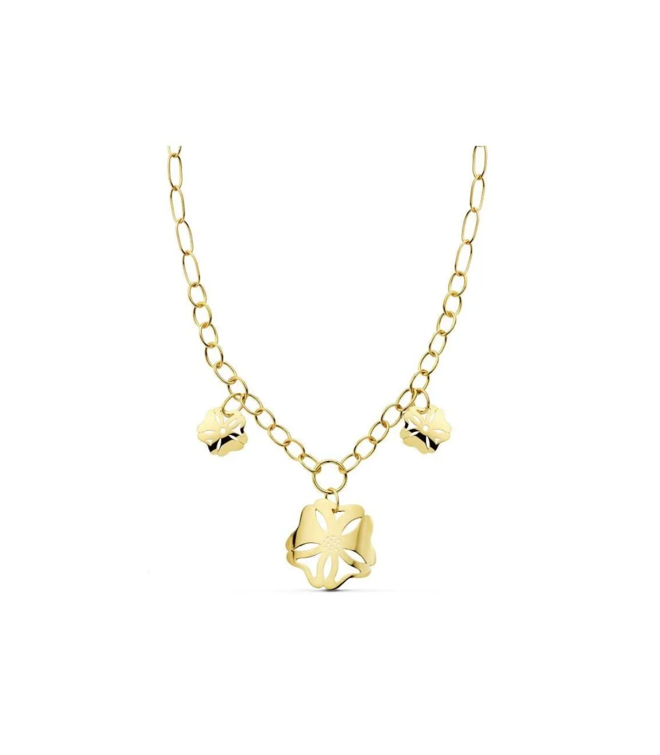 Collar Oro Amarillo 18K Flores Hawaianas<Alda Joyeros Outlet