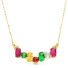 Collar Piedras Multicolor Oro Amarillo 18K<Alda Joyeros Store
