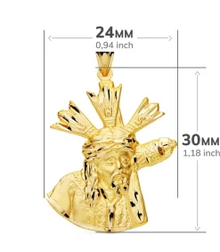 Cristo Del Gran Poder Silueta Oro 18K 30Mm<Alda Joyeros Fashion