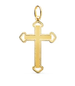 Cruz Calada Diamantada Oro 18K<Alda Joyeros Online