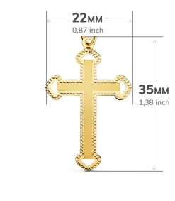 Cruz Calada Diamantada Oro 18K<Alda Joyeros Online