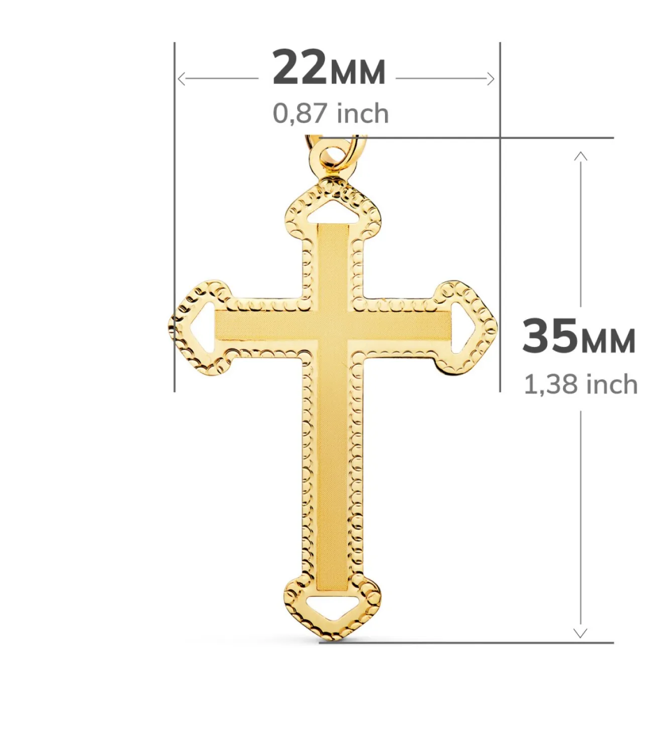 Cruz Calada Diamantada Oro 18K<Alda Joyeros Online
