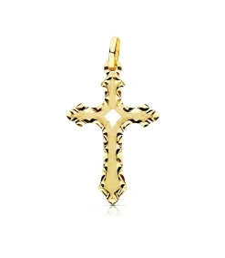 Cruz Calada Sin Cristo Oro Amarillo 18 K 25 Mm<Alda Joyeros Cheap