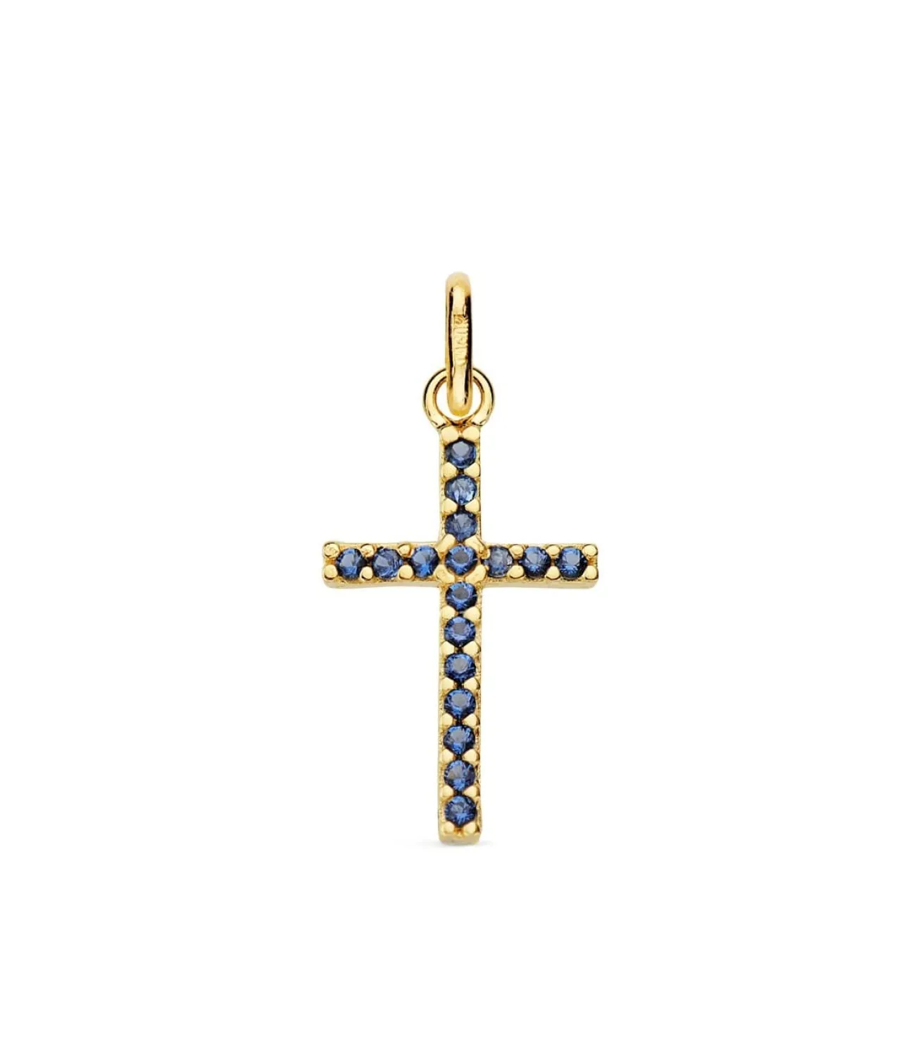 Cruz Circonitas Azules 18 Ktes<Alda Joyeros Best