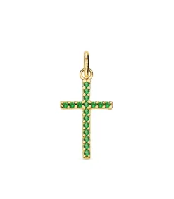 Cruz Circonitas Verdes 18 Ktes<Alda Joyeros Clearance