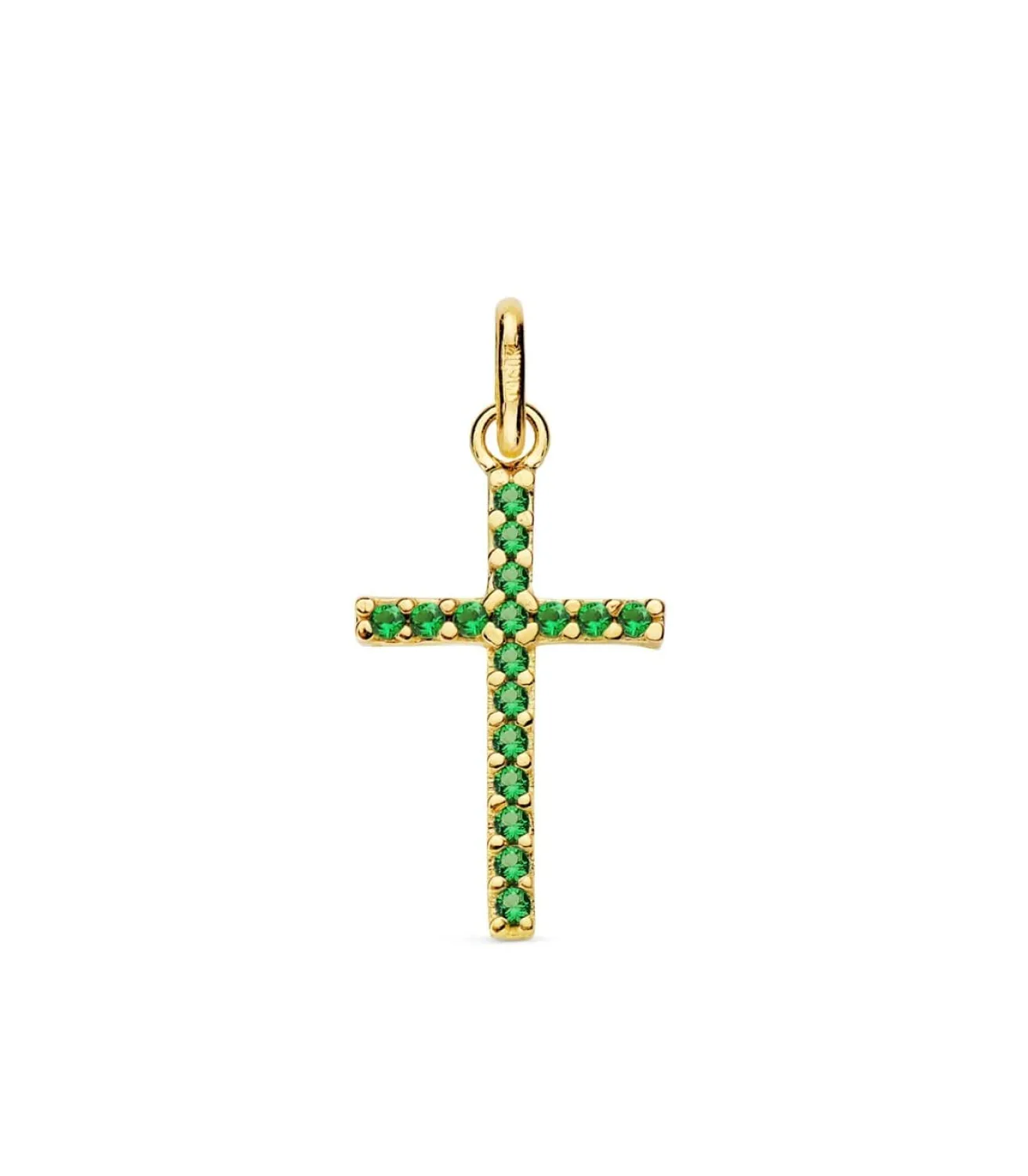 Cruz Circonitas Verdes 18 Ktes<Alda Joyeros Clearance