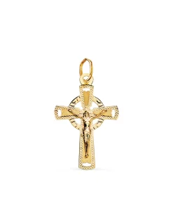 Cruz Con Cristo Cerco Oro 18K 23Mm<Alda Joyeros Sale