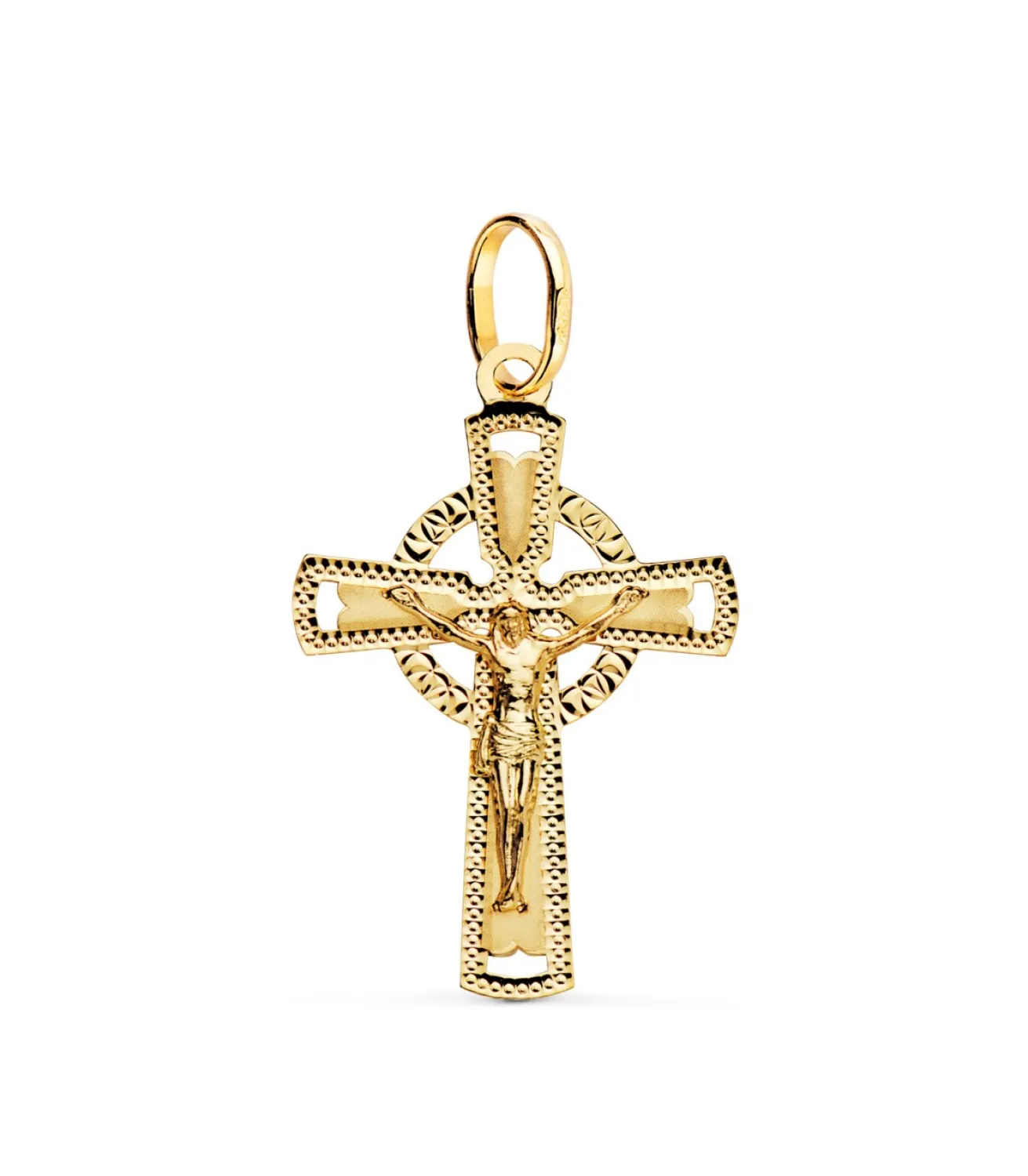 Cruz Con Cristo Cerco Oro 18K 27Mm<Alda Joyeros Flash Sale