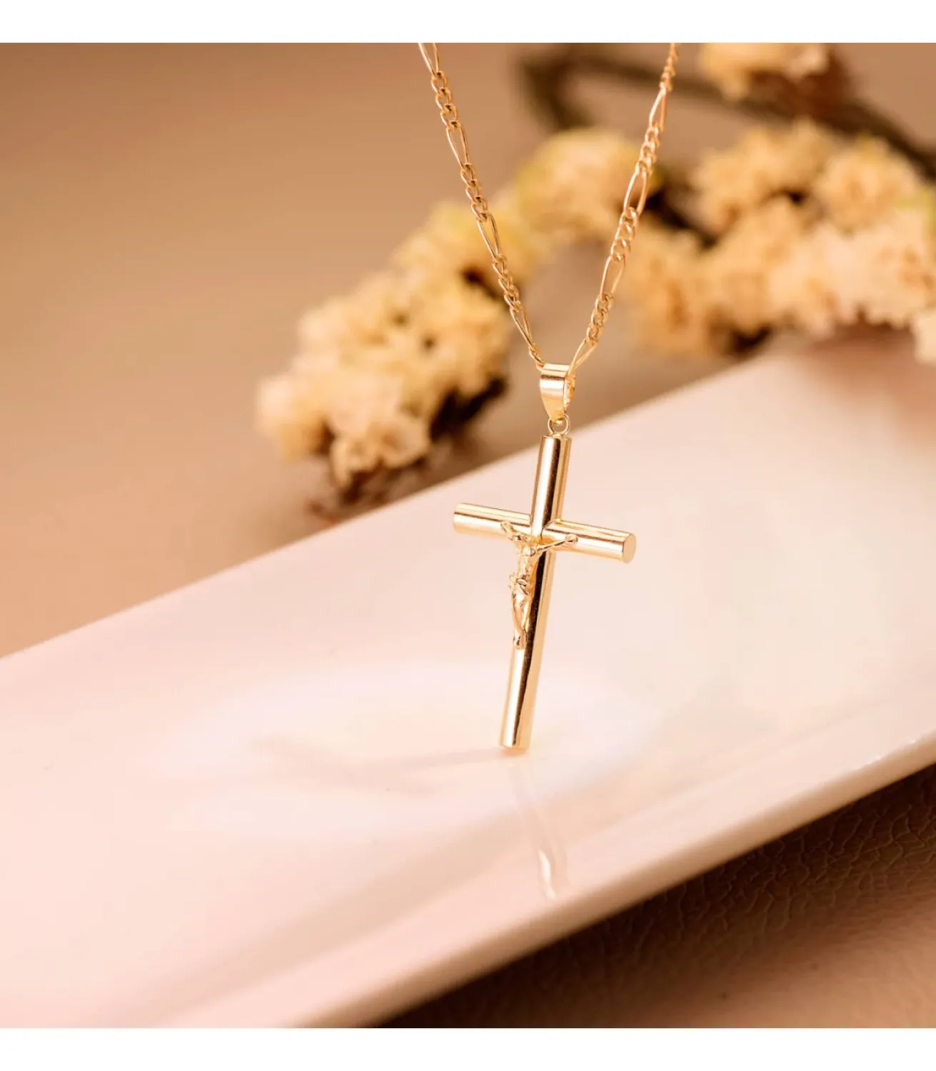 Cruz Con Cristo De Oro Amarillo 18 K 32 Mm<Alda Joyeros Outlet