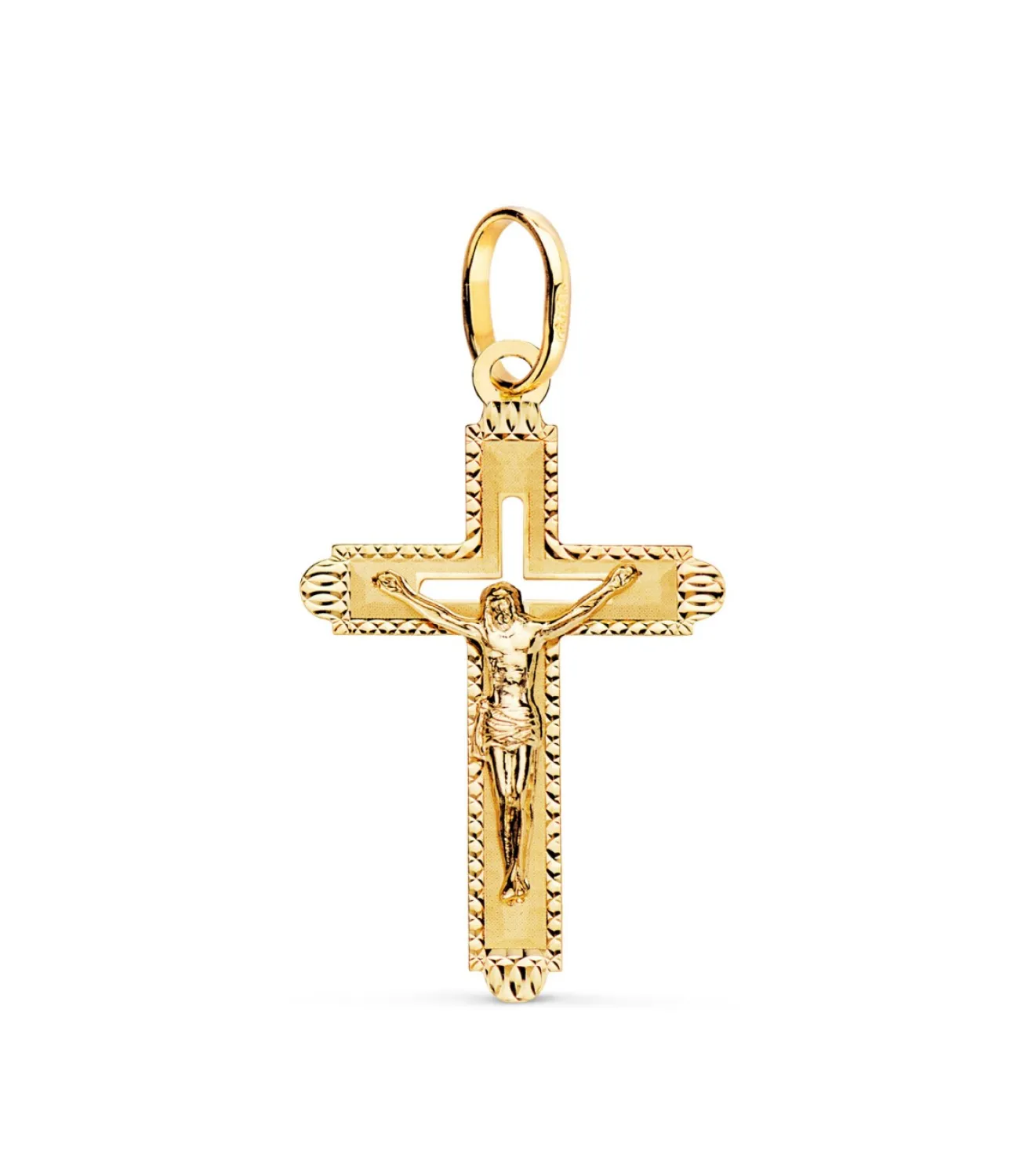 Cruz Con Cristo Oro Amarillo 18 K 27 Mm<Alda Joyeros New