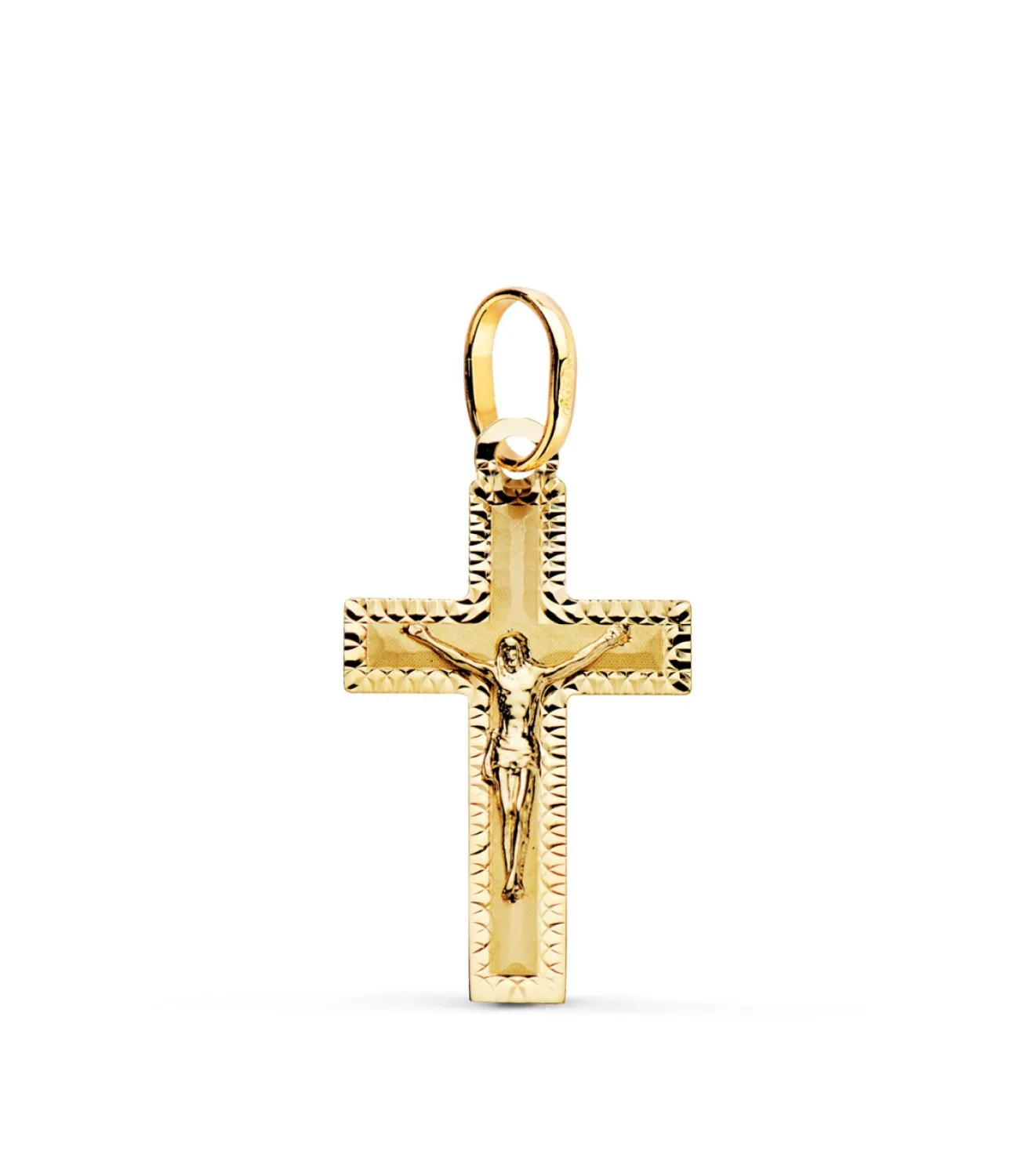 Cruz Con Cristo Oro 18K 23Mm Tallada<Alda Joyeros Sale
