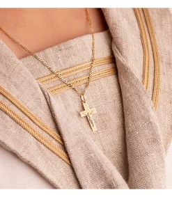 Cruz Con Cristo Oro 18K 23Mm Tallada<Alda Joyeros Sale