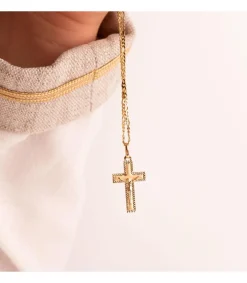 Cruz Con Cristo Oro 18K 23Mm Tallada<Alda Joyeros Sale