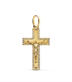 Cruz Con Cristo Oro 18K 27Mm Tallada<Alda Joyeros Hot