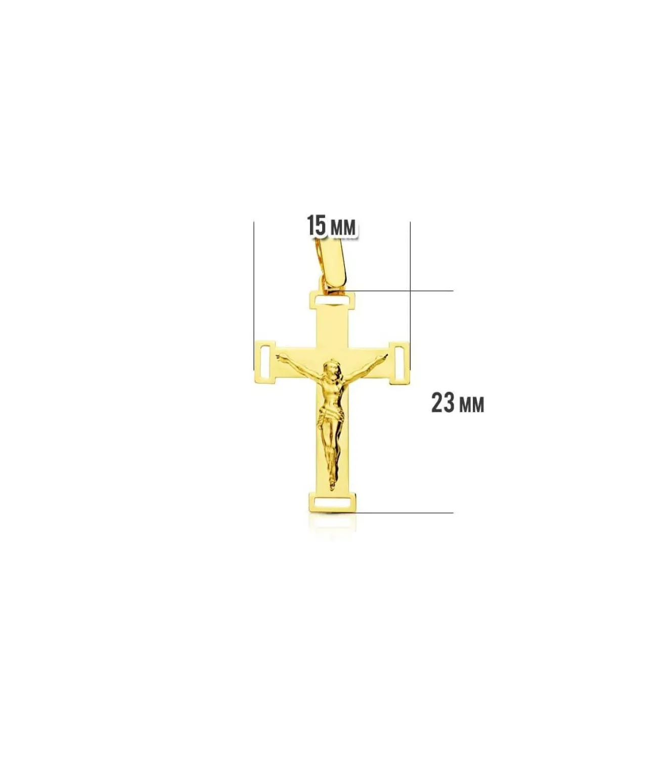 Cruz Cristo Calada 18 Ktes<Alda Joyeros Online