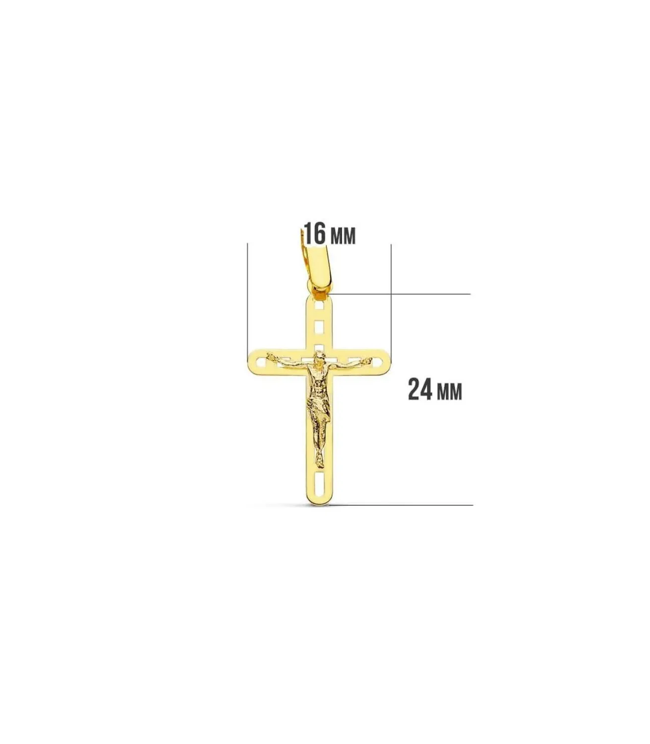 Cruz Cristo Calada 18 Ktes<Alda Joyeros Best
