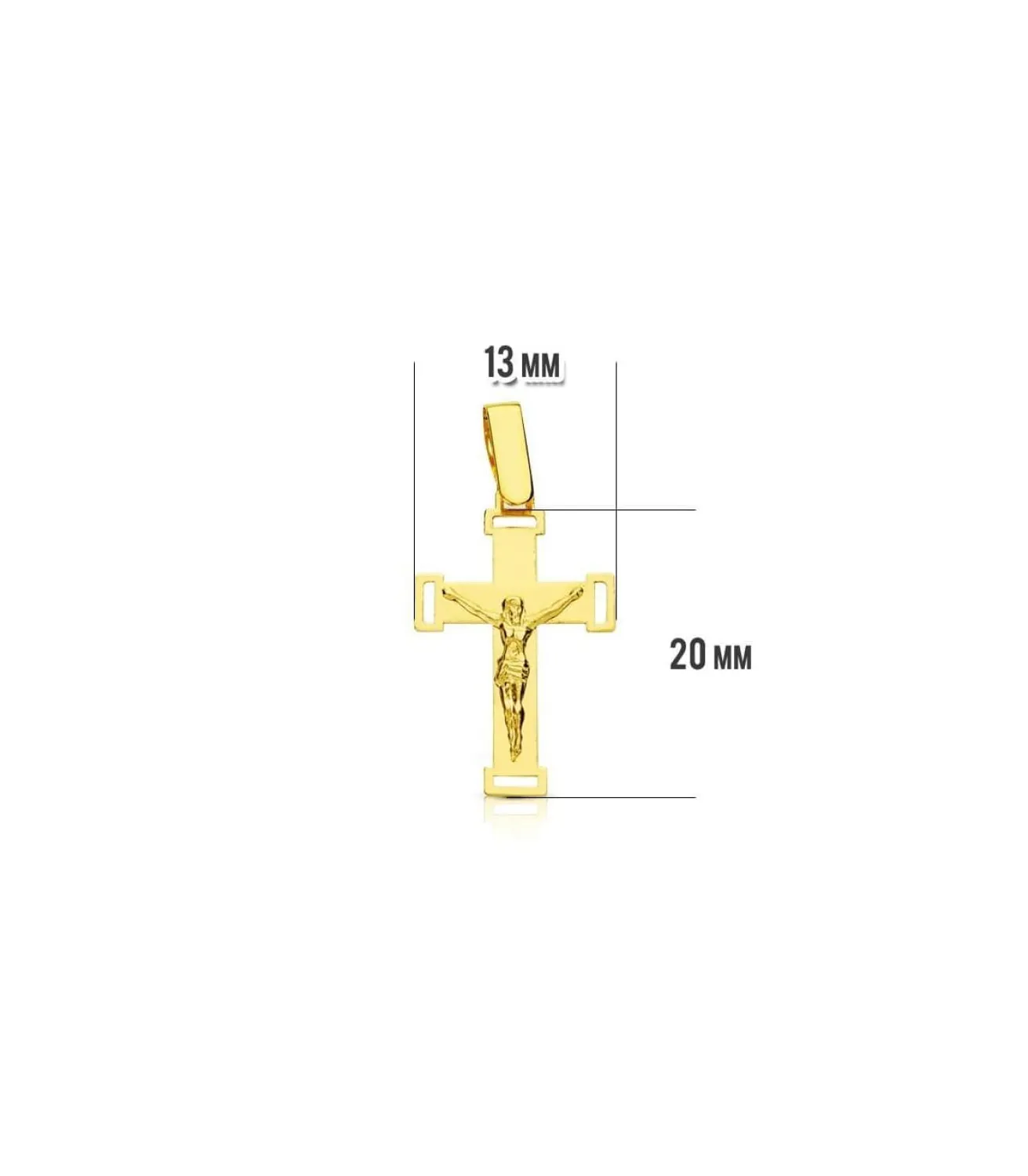 Cruz Cristo Calada 18 Ktes<Alda Joyeros Flash Sale