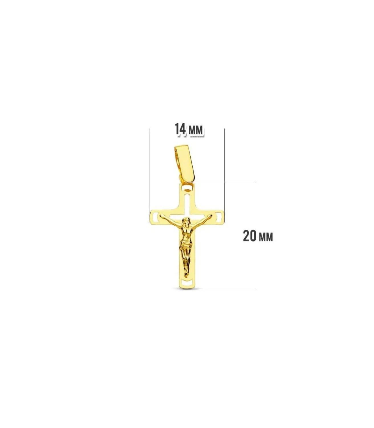 Cruz Cristo Calada 18 Ktes<Alda Joyeros Cheap