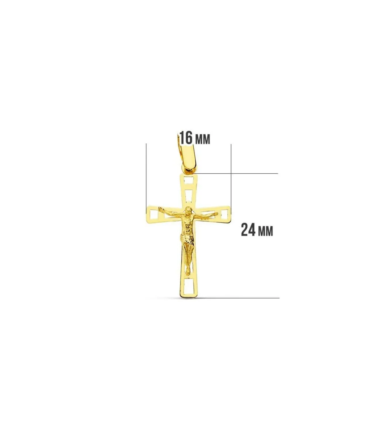 Cruz Cristo Calada 18 Ktes<Alda Joyeros Flash Sale