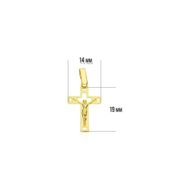 Cruz Cristo Calada 18 Ktes 14 Mm<Alda Joyeros Hot